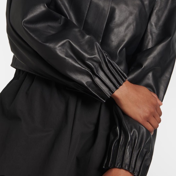 $4490 FFORME Aram Cropped Black Lambskin Leather Jacket - Picture 6 of 7